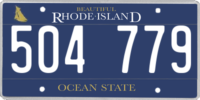 RI license plate 504779