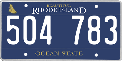 RI license plate 504783
