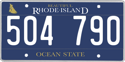 RI license plate 504790