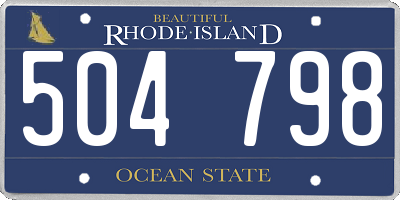 RI license plate 504798