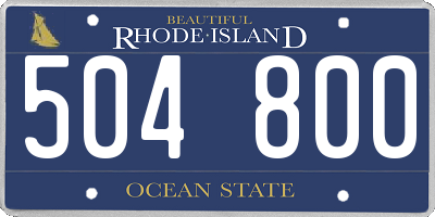 RI license plate 504800