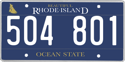 RI license plate 504801
