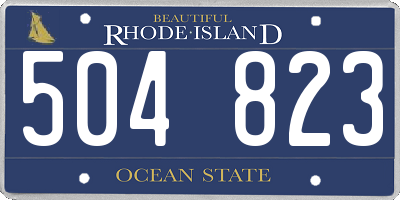 RI license plate 504823