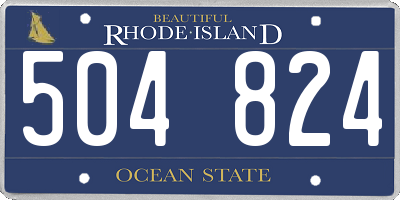 RI license plate 504824