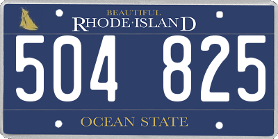 RI license plate 504825