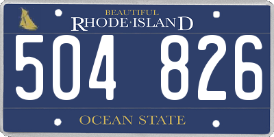 RI license plate 504826