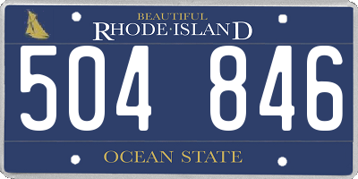 RI license plate 504846