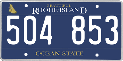 RI license plate 504853