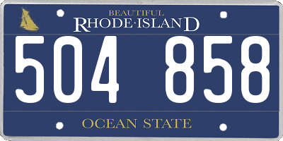 RI license plate 504858