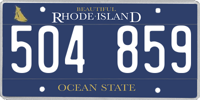 RI license plate 504859