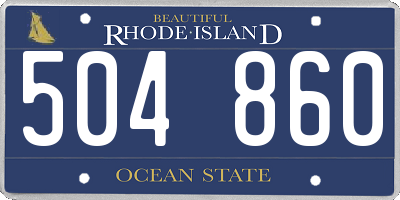 RI license plate 504860
