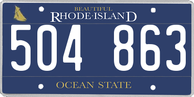 RI license plate 504863