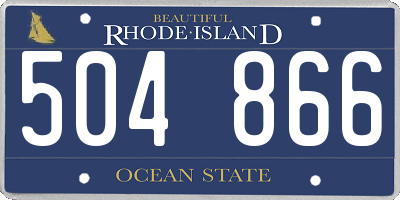 RI license plate 504866