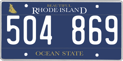 RI license plate 504869