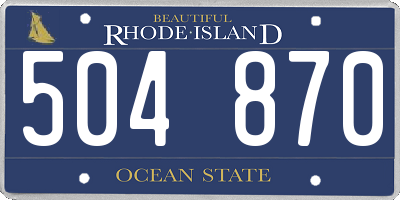RI license plate 504870