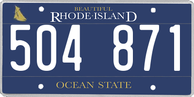 RI license plate 504871