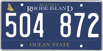 RI license plate 504872