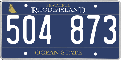 RI license plate 504873