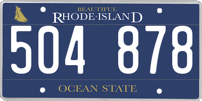 RI license plate 504878
