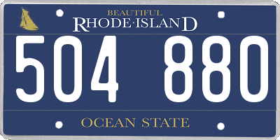 RI license plate 504880