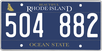 RI license plate 504882