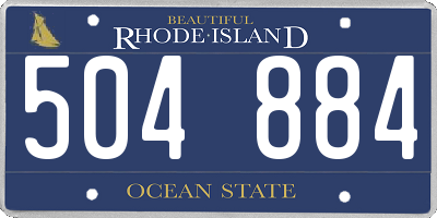 RI license plate 504884