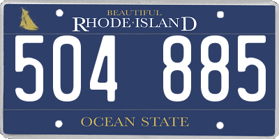 RI license plate 504885