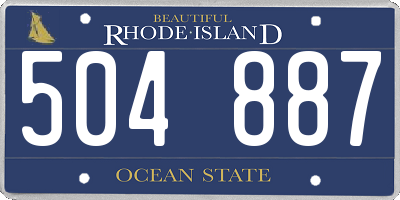 RI license plate 504887
