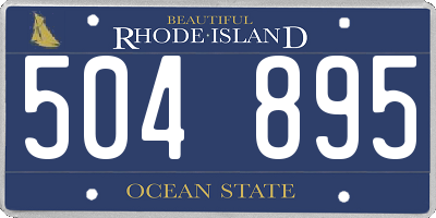 RI license plate 504895