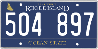 RI license plate 504897