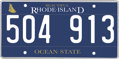 RI license plate 504913