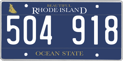 RI license plate 504918