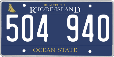RI license plate 504940
