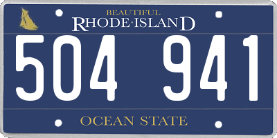 RI license plate 504941