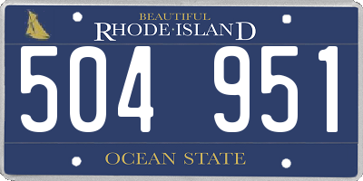 RI license plate 504951