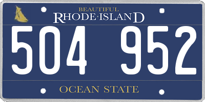 RI license plate 504952