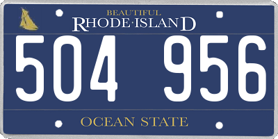 RI license plate 504956