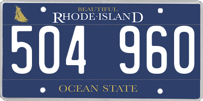 RI license plate 504960