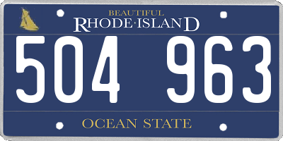 RI license plate 504963