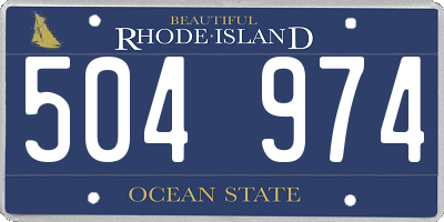 RI license plate 504974