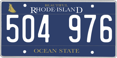 RI license plate 504976