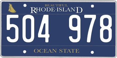 RI license plate 504978