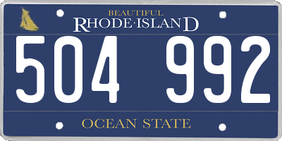 RI license plate 504992