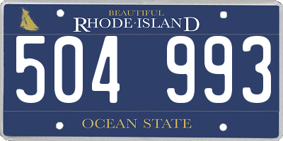 RI license plate 504993