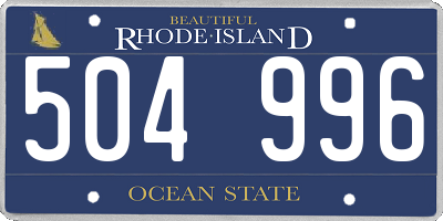 RI license plate 504996