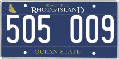 RI license plate 505009