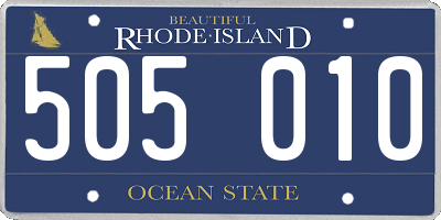 RI license plate 505010