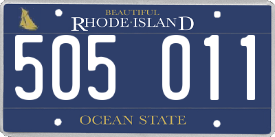 RI license plate 505011
