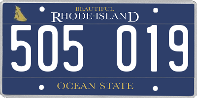 RI license plate 505019