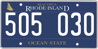 RI license plate 505030